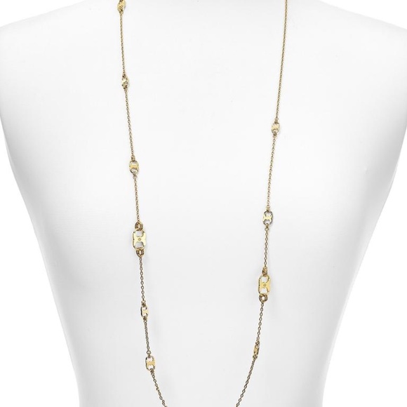 NWT Tory Burch Gemini Link Convertible Rosary Long Necklace Rtl $245 - Picture 3 of 5